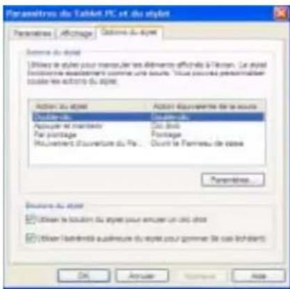 Motion Computing M1400 - Emplacement des menus pour les gauchers - 1