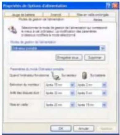 Motion Computing M1400 - Creation de nouveaux scénarios d'alimentation - 1