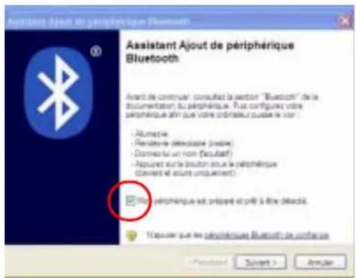 Motion Computing M1400 - Placez le périphérique en mode Détction - 1