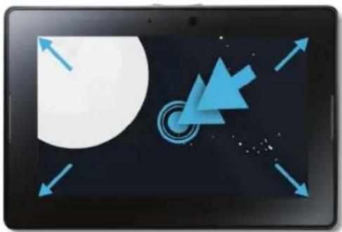 BLACKBERRY PlayBook Tablet v2.1 - Effectuer un zoom avant et un zoom arrière rapidement - 1