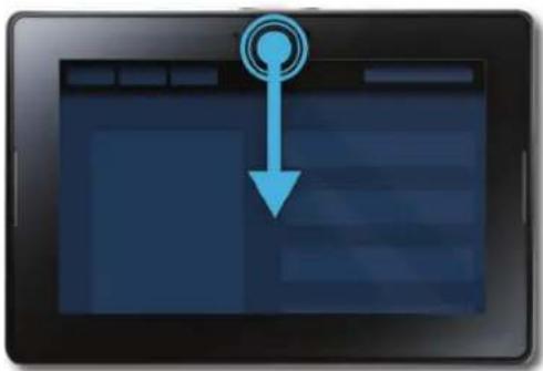 BLACKBERRY PlayBook Tablet v2.1 - Afficher l'écran d'accueil et réduire des applications - 2