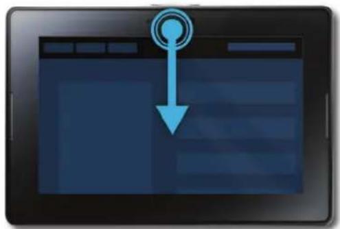 BLACKBERRY PlayBook Tablet v2.0 - Afficher le menu - 1