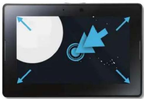 BLACKBERRY PlayBook Tablet v2.0 - Effectuer un zoom avant et un zoom arrêté rapidement - 1