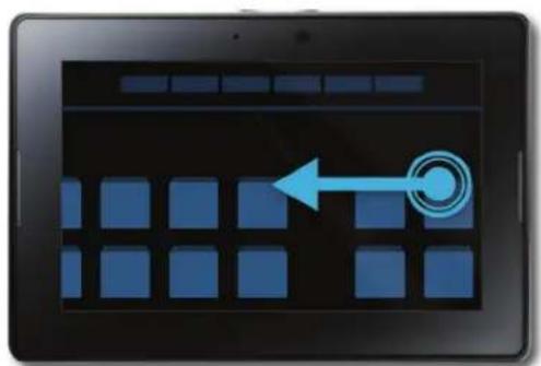 BLACKBERRY PlayBook Tablet v2.0 - Passer d'un affichage à l'autre sur l'écran d'accueil - 1