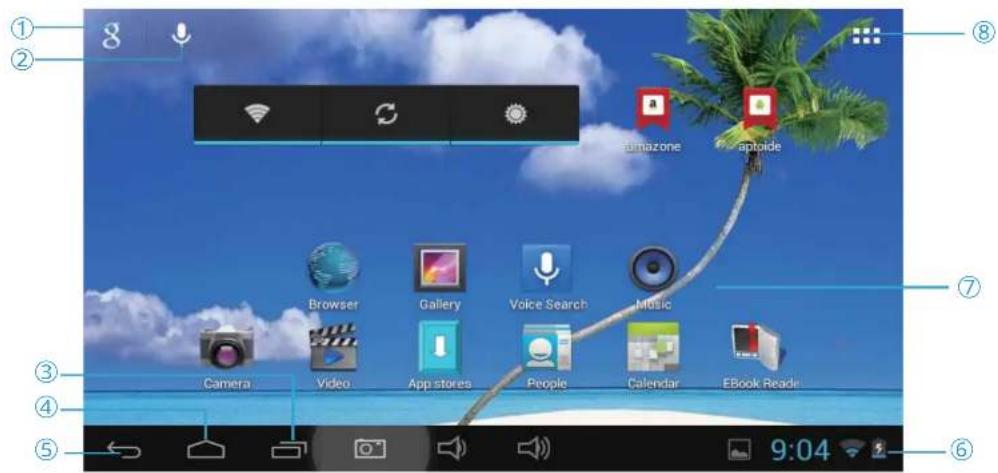 CURTIS Klü LT7035H - Home Screen - 1