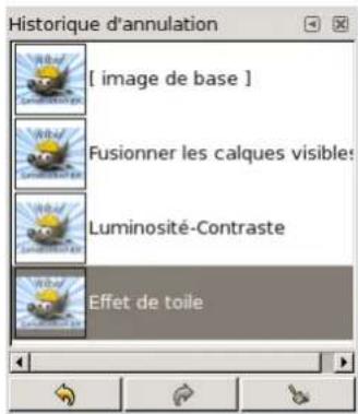 Gimp 2.4 - 13.2.7DialogueHistoriqued'annulation - 1