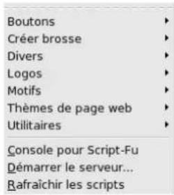 Gimp 2.4 - 14.3.6Lesous-menu"Script-Fu" - 1