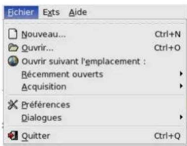 Gimp 2.4 - LeMenuBoîteàOutils - 1