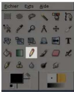 Gimp 2.4 - 12.3.5OutilCrayon - 1