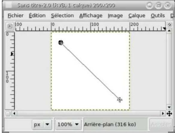 Gimp 2.4 - 7.13.1Desserunerelignedroite - 3