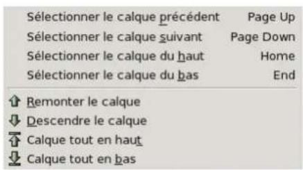 Gimp 2.4 - Lesous-menu "Pile" - 1