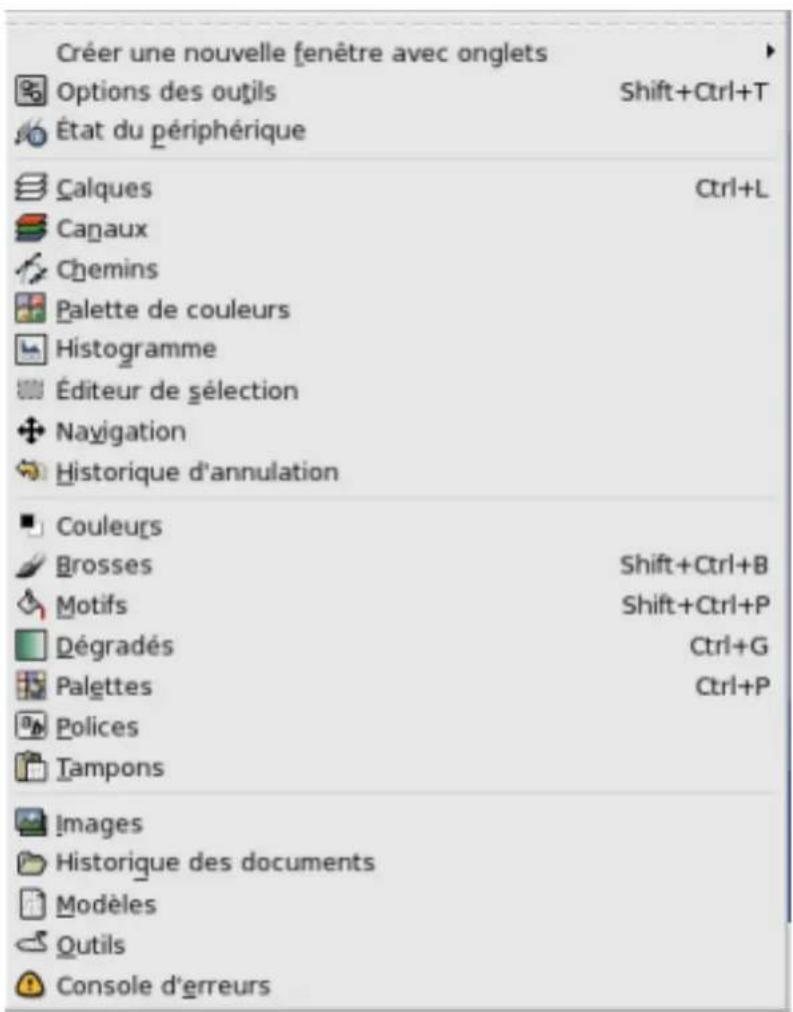 Gimp 2.4 - 14.2.4Lesous-menuDialogues - 1
