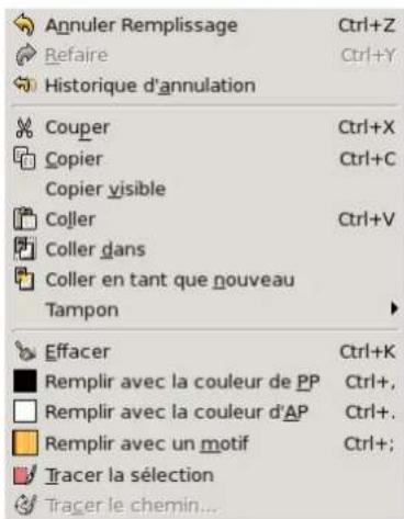 Gimp 2.4 - 14.6.1Entréesdumenu«Éditer» - 1