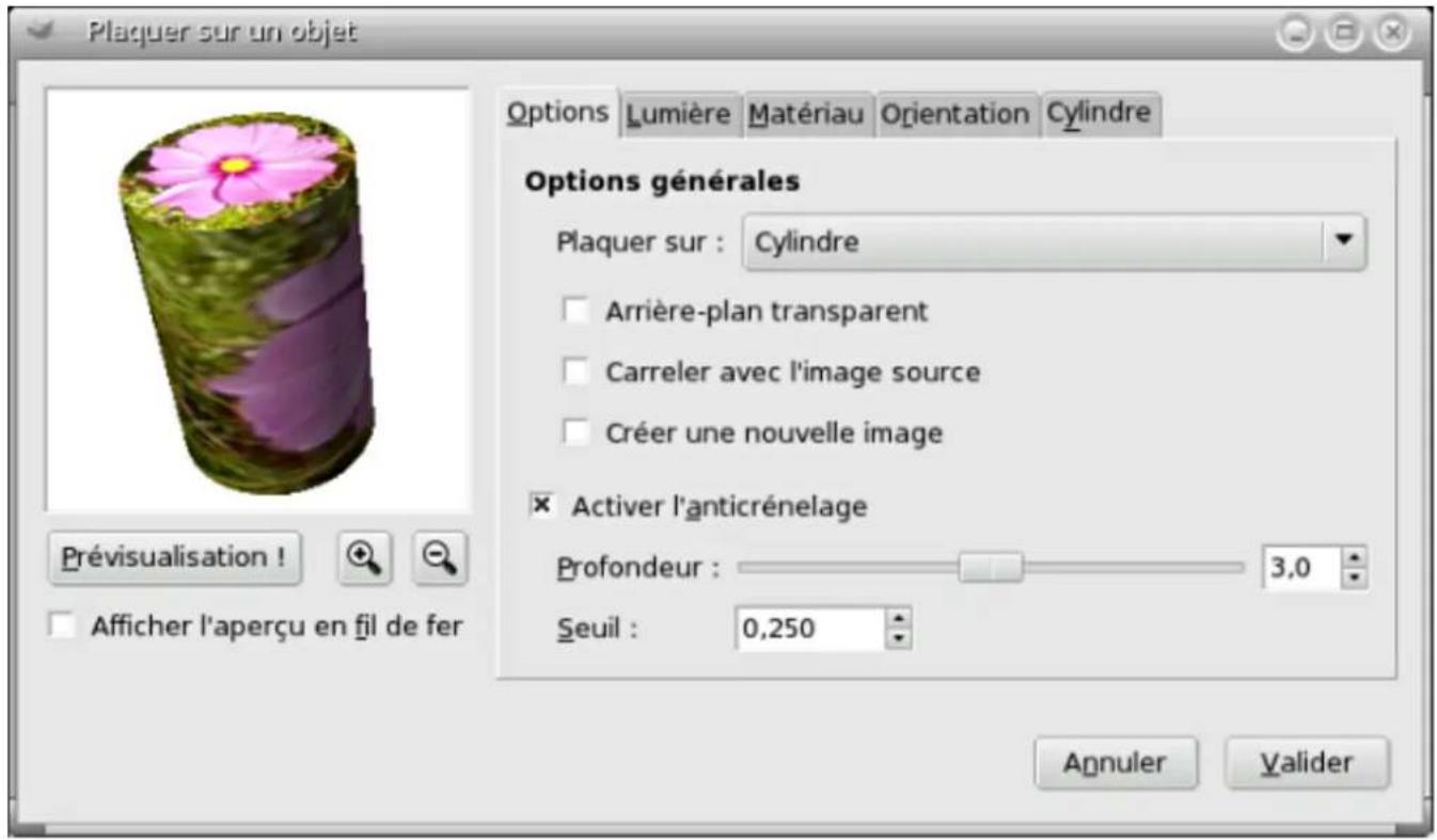 Gimp 2.4 - 15.12.7.2.2OngletOptionsGénérales - 1