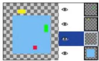 Gimp 2.4 - DescriptiondelafenetreAlignerlescalquesvisibles - 2