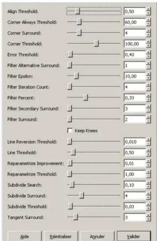 Gimp 2.4 - 14.7.8.3Lafenêtreddialogue"OptionsAvances" - 1