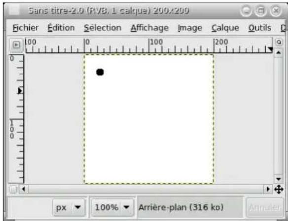 Gimp 2.4 - 7.13.1Desserunerelignedroite - 2