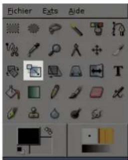Gimp 2.4 - 12.4.5OutilÉtirerouRétrécir - 1