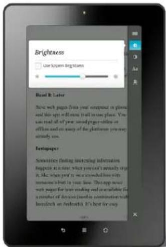 KOBO Vox eReader - Régler la luminosité de l'écran dans l'application Kobo - 1