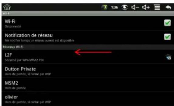 Bluetech MID700GBT001 - Réglage de la connexion Wifi: - 5