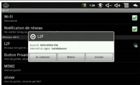 Bluetech MID700GBT001 - Réglage de la connexion Wifi: - 7