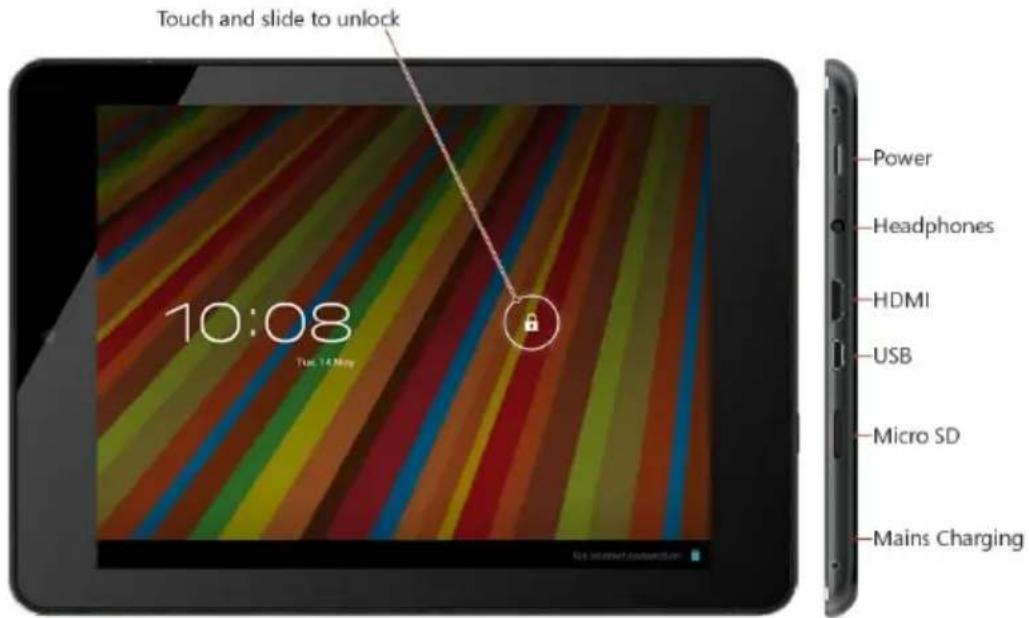 GEMINI D8 Tablet GEM8902 - Buttons and Connections - 1