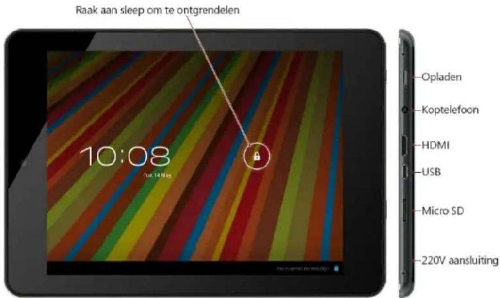 GEMINI D8 Tablet GEM8902 - Buttons en aansluitingen - 1