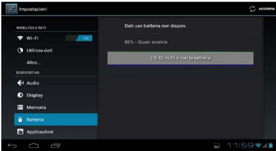 Leotec LPad Space III LETAB703 - Batteria: Consente di visualizzare l'utilizzo corrente della batteria. - 1