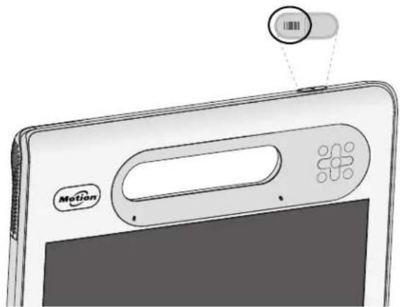 Motion Computing F5v - Utilisation du lecteur de codes-barres - 2