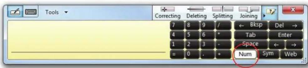 Motion Computing F5v - Ouverture du pavé numérique - 1