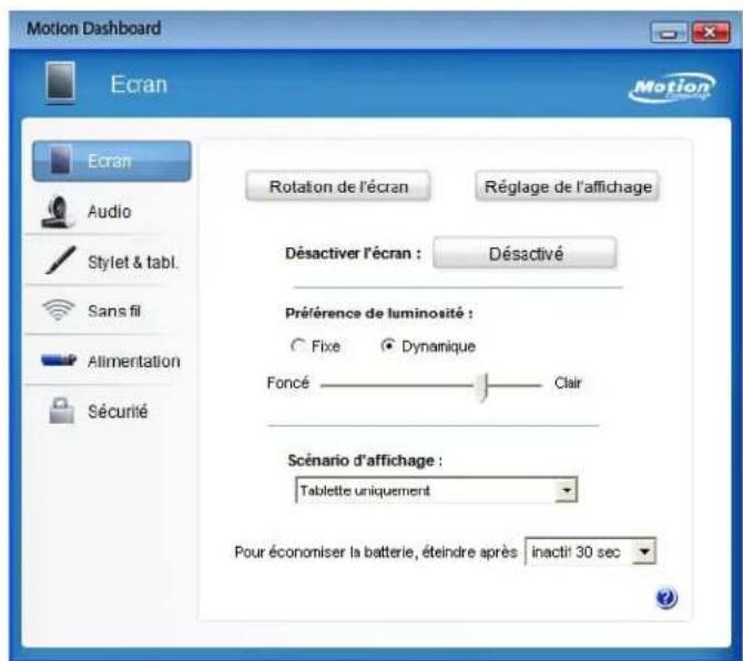 Motion Computing LE1700 - Pour démarrer Motion Dashboard - 1