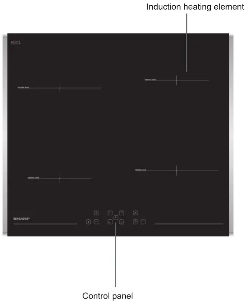 SHARP KH6I19FTPPEU - Cooking Surface for 4 heaters: - 1