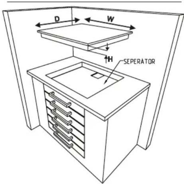 SHARP KH6I19FTPPEU - Fitting the hob into a work surface - 4