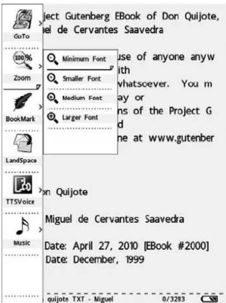 Sunstech EBI4GB2 - Fonction d'agrandissement des fichiers TXT - 1