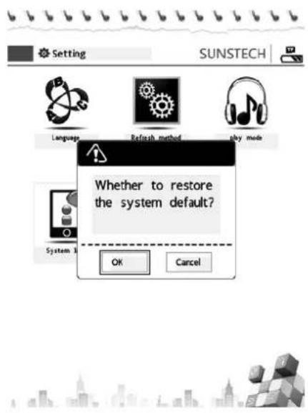 Sunstech EBI4GB2 - Restore the default of the system : - 1