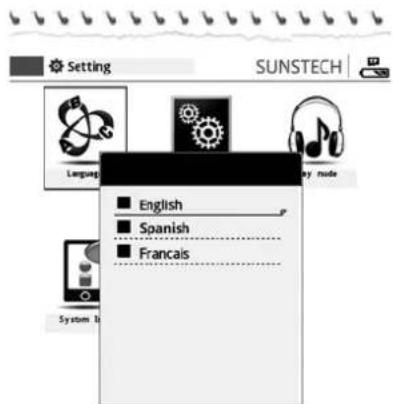 Sunstech EBI4GB2 - Language selection menu - 1