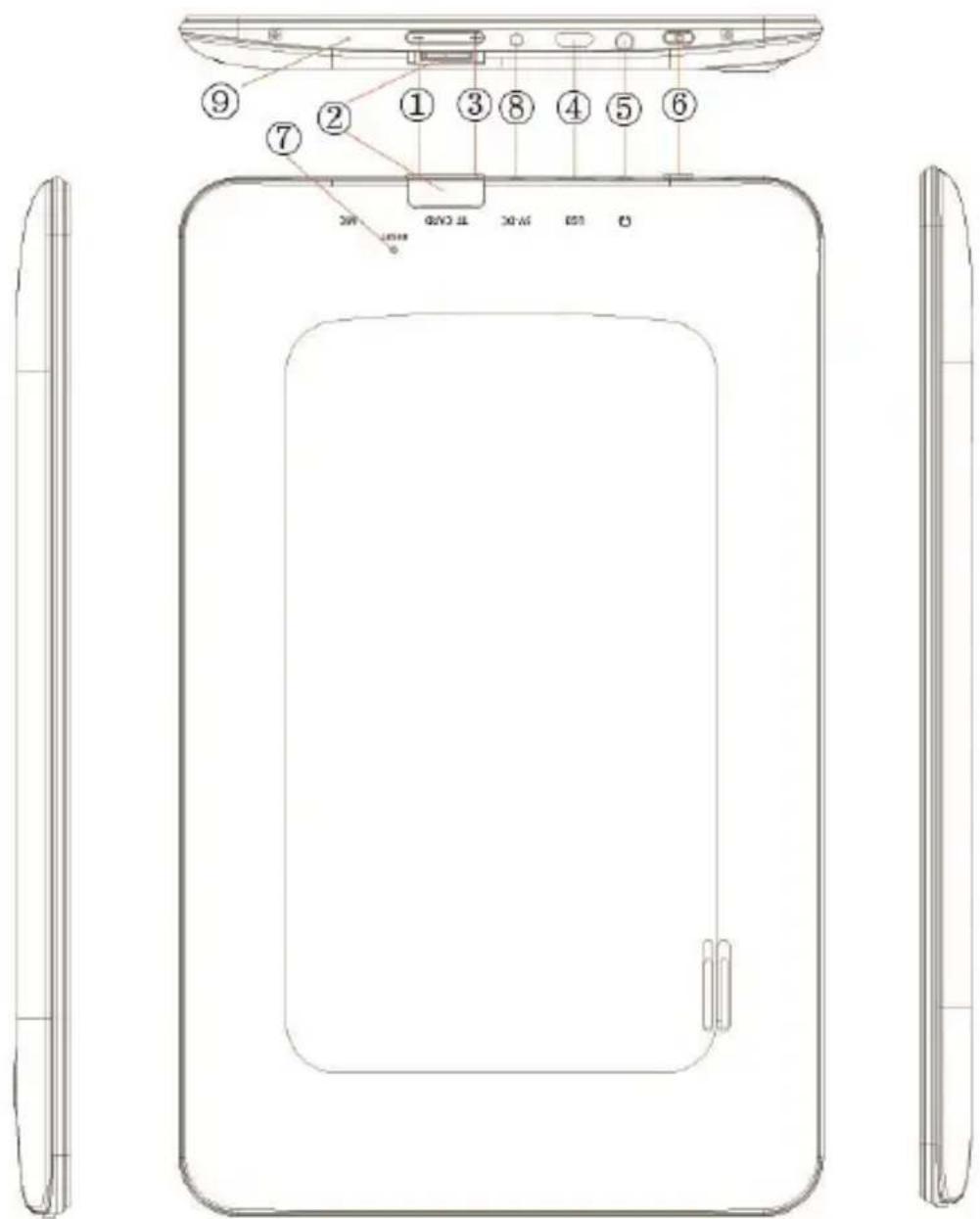 Sunstech Tab 92 QC - Partes de la tablet - 1