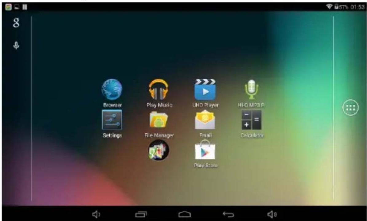 Sunstech Tab 104 QC - Pantalla inicial - 1