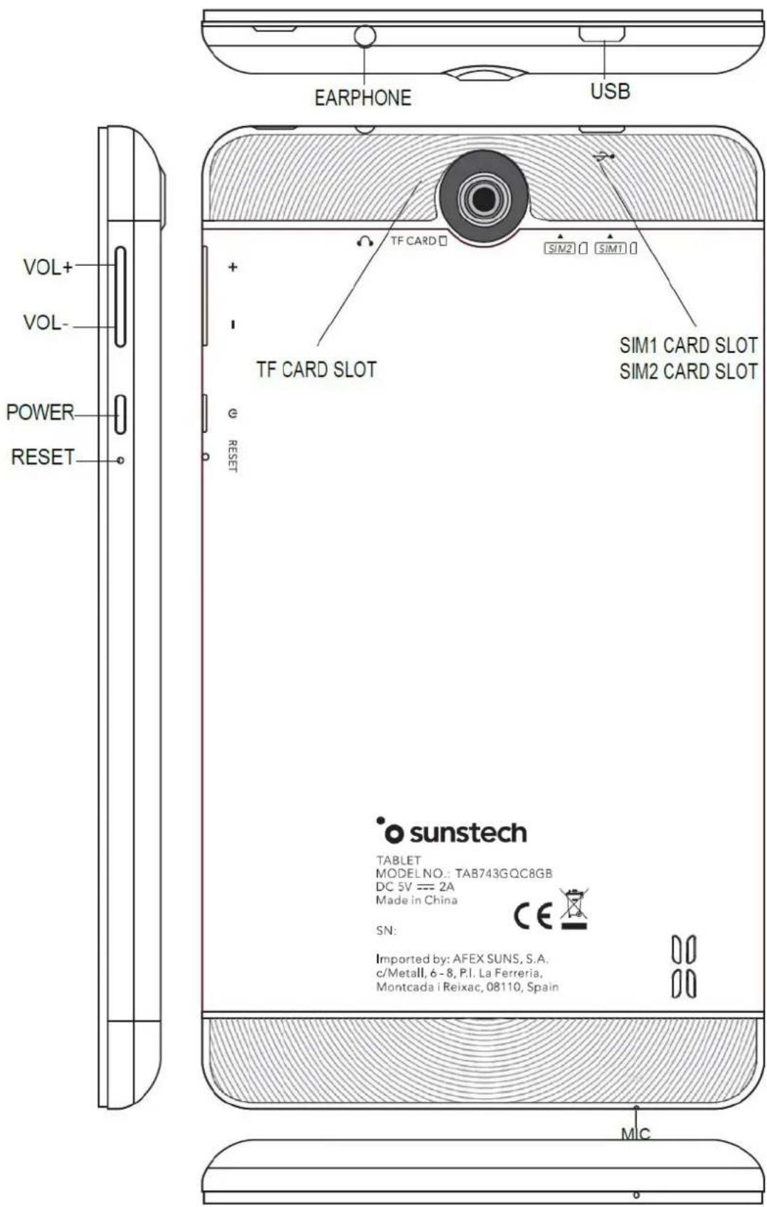 Sunstech Tab 743G QC - Guide de l'utilisateur   TAB743GQC - 1