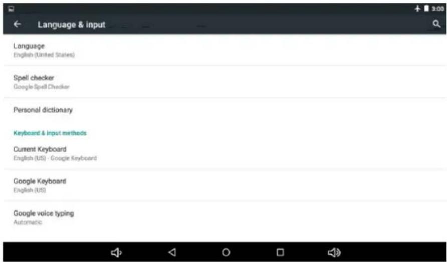 Sunstech Tab 2323 GMQC - Language and Keyboard - 1
