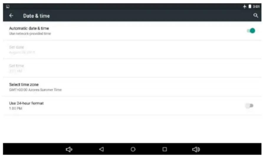 Sunstech Tab 2323 GMQC - Configuración de Fecha y hora - 1
