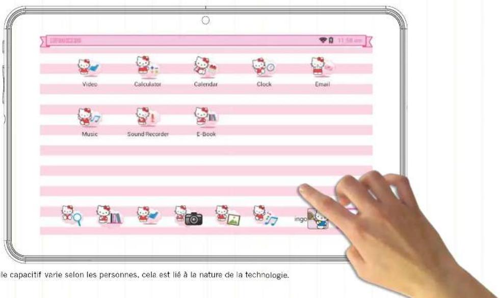 INGO Tablet Premium Hello Kitty - Ecran tactile capacitif - 1