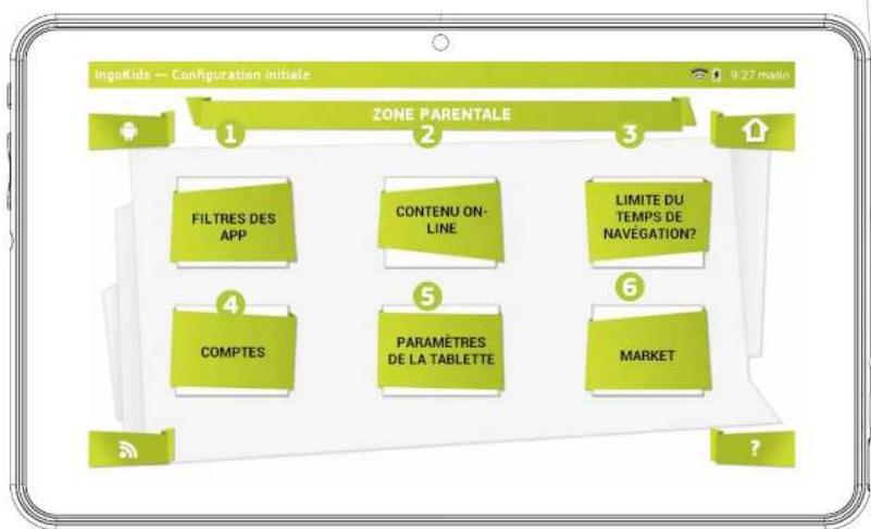 INGO Tablet Premium INU020D - Commént àcceder a la zone parentale - 1
