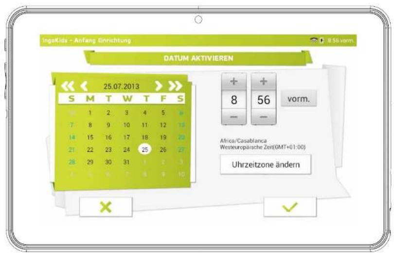 INGO Tablet Premium INU020D - EINSTELLUNG VON UHRZEIT - 1