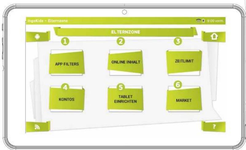 INGO Tablet Premium INU020D - ZUGRIFF AUF DEN ELTERNBEREICH - 1