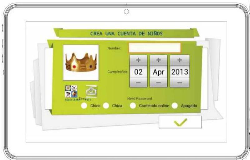 INGO Tablet Premium INU020D - CREAR UNA CUENTA DE NIÑOS - 1
