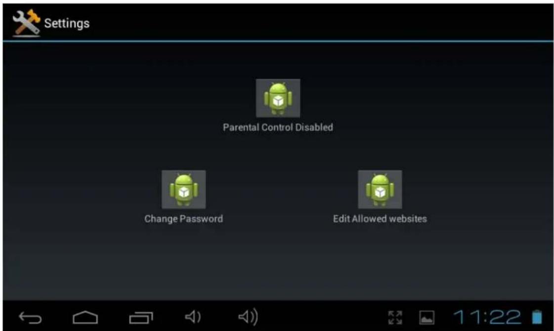 INGO MMU002D - Parental Control Settings - 2