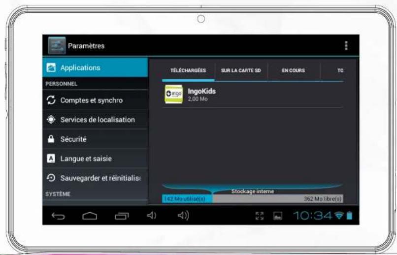 INGO Tablet Premium Monster High - Désinstallation d'applications - 1