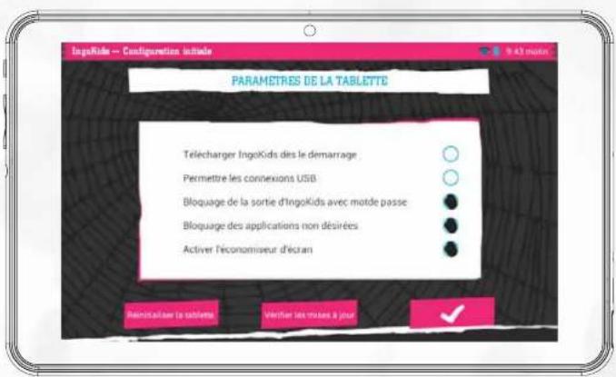INGO Tablet Premium Monster High - Modifier les réglages de la Tablette - 1