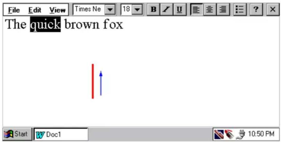 FUJITSU PenCentra 200 - Correction d'un texte à l'aide de CalliGrapher - 7